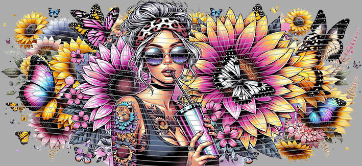 16oz Sunflower Girl-SU-334